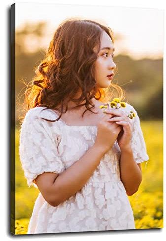 Woman Beauty Model Pose Female Poster Leinwanddruck für Zuhause, 1 Paneel, Dekoration mit Rahmen, 61 x 40,6 cm