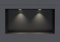 Nicchia da parete in acciaio inox NT306010X senza bordo con faretti LED - 30 x 60 x 10 cm (A x L x P) - colore selezionabile, Colore:nero, LED-Spot:2x Spot Einbaurahmen Weiß matt
