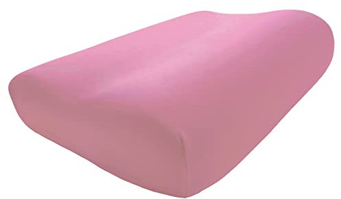Edda Lux Bezug passend für Tempur Shape Queen und Tempur Original Queen Schlafkissen, 61x31 cm, für Kissengrößen S, M, L, XL, Jersey Kissenbezug für Nackenstützkissen, in Flamingo