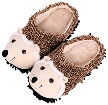 USHOBE 1 Pair of Hedgehog Slippers Cute Animal Slippers Fuzzy Hedgehog Home Shoes Mop Slippers for Floor Cleaning for Office Home