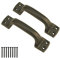 YWZHENYU Maniglie rustiche per porte di fienili, resistenti, in ghisa, stile vintage, per armadietti, garage, recinzioni, cassetti, confezione da 2 pezzi