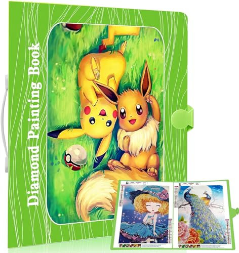 shinesky Diamond Painting Album, A3 für Aufbewahrung Diamant Malerei Bilder, Mit 30 Klarsichthüllen fasst 60 Blatt Bilder (C)