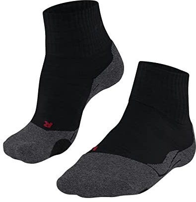 FALKE Herren Wandersocken TK2 Explore Short M Sso Wolle Funktionsmaterial antiblasen dick 1 Paar, Schwarz Black-Mix 3010, 44-45