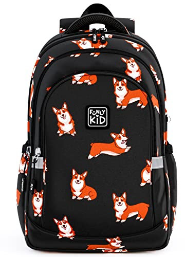 FunlyKid Schulrucksack School (Corgi Black)