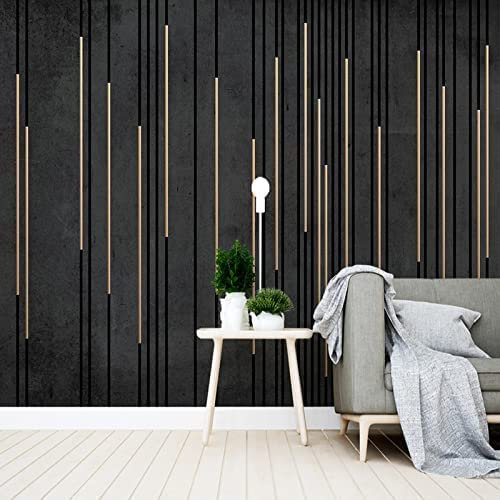 Wandbild Tapete, 3D Unregelmäßige Streifen Aus Schwarzem Marmor Selbstklebende Tapete Zum Abziehen Und Aufkleben Für Wohnzimmer, Schlafzimmer, Tv-Hintergrund, Büro, Rest 300 (Breite) x 210 (Höhe) cm