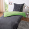 heimtexland ® Winter Plüsch Wende Bettwäsche Set Cashmere Touch flauschig und warm Teddy Flanell Bettbezug 80x80 I 135x200 kuschelig weich Kissen Bettdecke Bezug Ökotex Typ751 Grün Grau