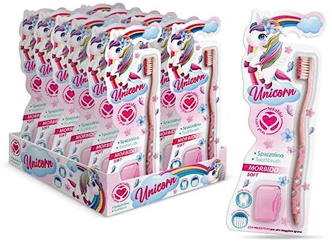 Esseci Italia L.SP Zahnbürste Baby Einhorn, Siehe Foto, 1 unità (Confezione da 1)
