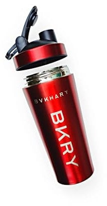 bvkhary Stainless Steel Protein Shaker Bottle - 739ml - BPA-Free, Leak-Proof - Ideal for Mixing Protein Powders and Supplements (RED)