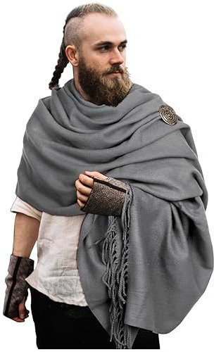 keland Damen Pashminas Schaltuch Schal Tuch Kaschmir Umschlagtuch für Abend Großes Schultertuch für Winter (Grau)