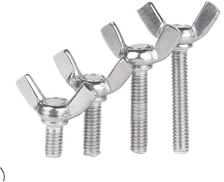 10pcs 1/4-20 5/16-18 UNC Wing Bolts 304 Stainless Steel Wing Head Thumb Screws (Color : Stainless steel, Size : 3/4_1-4-20)