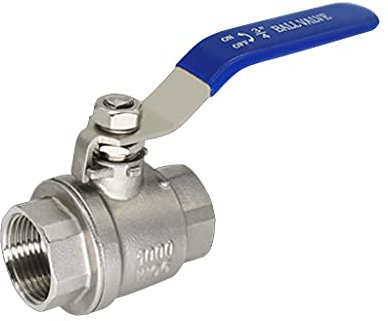 Gartenschlauch-Splitter, Kugelhahn, 1 Stück, 2,5 Zoll, 3 Zoll, 4 Zoll, Edelstahl-Kugelhahn, DN65 80 100 Innengewinde, zweiteiliges Ventil, Wasserschalter-Anschluss for Flüssigkeiten, Gase (Größe: 3 Zo