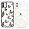 Yoedge 2 Pack Cute Transparent Print Suitable for iPhone 12 Mini 5.4 Inch Phone Case, Butterfly Aesthetic Pattern Shell Soft Silicone Shock-Absorbing Cover, Suitable for Women and Girls