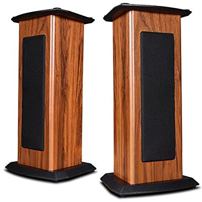 BTZHY Soporte para Altavo,Grano de Madera para Soportes de Altavoces satelitales y de Escritorio de Cine en casa, con Clavo de pie de Cobre Puro, Escucha Mejorada