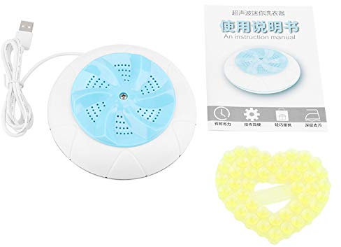 Mini lavatrice portatile ad ultrasuoni da viaggio per vestiti con capacità di 1 kg di prevenzione dei grovigli, silenziosa e germicida, facile da trasportare, spegnimento automatico 30 minuti, colore