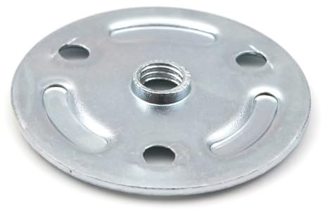 Design61 4er Anschraubplatte Montageplatte Rund 50mm für Tischbeine Schrankbeine Sofafüße Möbelfüße mit M8 Gewinde