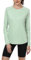 Gyabnw Damen Langarmshirt Sport Oberteil für Damen Tshirt Rundhals zum Laufen Schnell Trocknend Laufshirt leicht Sommer Grün,M