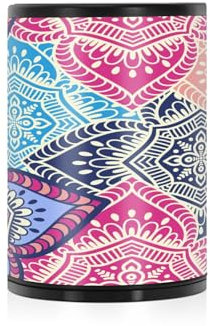 Aschenbecher für Zigaretten, groß, ethnisch, Blumenmuster, Mandala, Blume, Vintage, Zigarettenstummel, Aschenbecher mit Deckel, Outdoor, Auto, Getränkehalter, Reisen, Zuhause, Büro