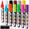 Banral 12 Farben Chalk Marker - Kreidestifte für Tafel Abwaschbar - 6mm Kreidemarker mit 24pcs Kreidetafel Labels Tafelstifte, kreidestifte für Fenster, Tafel, Whiteboard