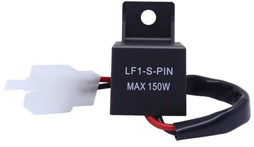 Kardne LED Blinker Relais,12V Motorrad 2 Polig, Universal Blinkrelais Lastunabhängig, Blinkfrequenzkontroll Relais, LF1-S-PIN Max 150W LED Blinkerrelais (12V 2 Polig)