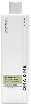 OMA & ME - Shampoing Réparateur Cheveux Secs, Abîmés et Cassants – Hydrate, Fortifie, Réduit la Casse – 91% Naturel, Sans Sulfates, Renforce la Fibre Capillaire - Fabriqué en France - 250ml