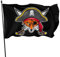 Flagge mit Piraten-Fuchs-Motiv für drinnen und draußen, mit Öse, für Garten, Hof, Banner, Dekoration, 90 x 152 cm