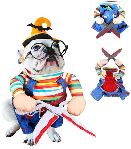 Shyllin Costumi Halloween Cane, Vestiti Divertenti per Cani, Abbigliamento per Animali Domestici, Dog Awful Costume Pet, Party Outfit