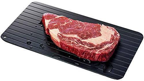Kabalo Fast Thaw Defrosting Tray Aluminium Meat Board Quick Defrost Frozen Food Plate