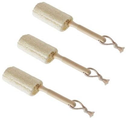 Anneome 3 Piezas Cepillo de Taza de lufa Cepillo para Lavar Platos Limpiador de escobillas para biberones fregadora de Platos práctico Cepillo para Tazas Cepillo Limpio Esponja Vegetal