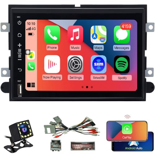QLED 8-adriges Radio-Upgrade für ausgewählte Ford-Fahrzeuge, F150, F250, F350, Explorer, Escape Fusion, Mustang Expedition und mehr, Carplay Android Auto, Touchscreen-Stereoanlage, kostenlose