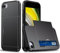 xinyunew Coque Portefeuille pour iPhone 6/6s avec Porte-Cartes, Étui de Protection Téléphone Double Couche Antichoc, Fente Cachée Coulissante,Antichoc TPU+PC Housse Portefeuille(Noir)