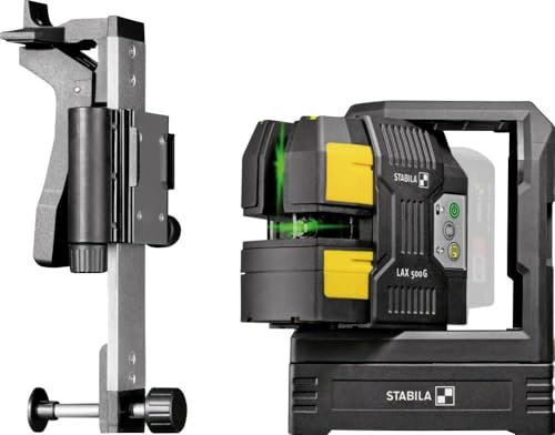 Stabila 19983 LAX 500 G Cross Line Laser Level 12V – GreenBeam Tech, Plumb Dots, Self-Leveling, IP54, 40m Range – Bare Unit