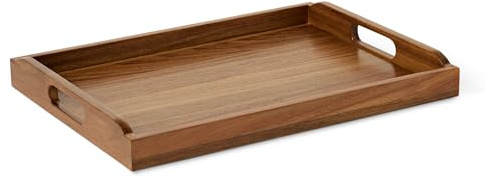 Amazon Basics Bandeja para Servir de Madera, Madera de Acacia, 43,2cm x 30,5cm
