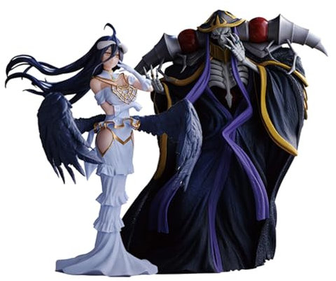 Epitome Albedo/Ooal Gown Figur Anime Overlord Figur Manga Charakter Statue Stehende Pose PVC Modell Desktop Ornamente Sammlung Geschenke für Fans (Ooal Gown+Albedo)