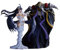 Epitome Albedo/Ooal Gown Figur Anime Overlord Figur Manga Charakter Statue Stehende Pose PVC Modell Desktop Ornamente Sammlung Geschenke für Fans (Ooal Gown+Albedo)