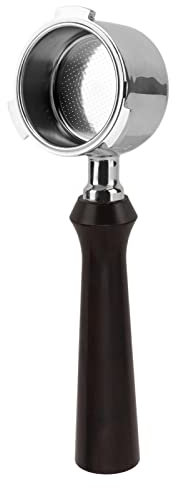 VIFERR 51mm Bottomless Coffee Portafilter 3 Ears Single Layer Portafilter Coffee Machine Bottomless Filter For Delonghi (F Sandalwood)