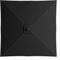 Parasol en polyester 160 g 2 x 2 m pour balcon, terrasse, jardin (noir)