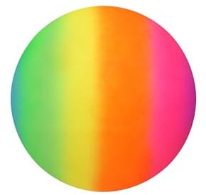 HENBRANDT 1x Rainbow PVC Inflatable Ball 25cm - Vibrant Multicolour Play Ball for Children Adults Indoor Outdoor Sports Beach Party Fun Activities