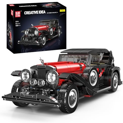 Mould King 10114 MOC Technique Voiture Ancienne Modèle Kit de Construction, 1308+ Pièces Voiture Classique Collection Modèle, pour Adolescents 14+/ Adultes/Collectionneurs de Véhicules