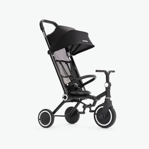 SmarTrike Wonder+™ Ultraleichtes, Kompaktes Dreirad, Klappbar, Carry-on Approved, Leichter Reisebegleiter für Kinder von 9 Monaten bis 3 Jahren - Schwarz