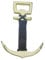 Sea-Club Flaschenöffner - Anker Kapselheber Messing & Tau H=11cm