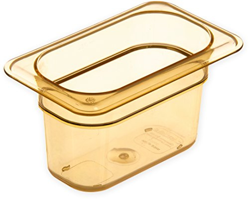 Utopia High Heat Gastronorms, CA3088713-000-B01006, High Heat 1/9GN Pan - 10cm Deep Amber (Box of 6)