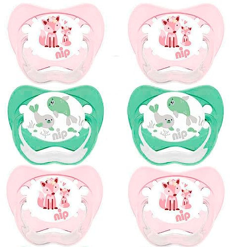 NIP Spar-Set Silikon Schnuller Family Gr 3. (18-32 Mo.) 6er Pack Girls BPA frei made in Germany