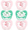 NIP Spar-Set Silikon Schnuller Family Gr 3. (18-32 Mo.) 6er Pack Girls BPA frei made in Germany
