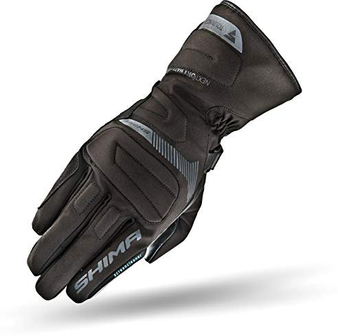 SHIMA TOURING DRY, Motorradhandschuhe Wasserdichte Warme Handschuhe mit Protektoren Motorrad Winter Vollfinger Leder Motorrad (XXL, Schwarz)