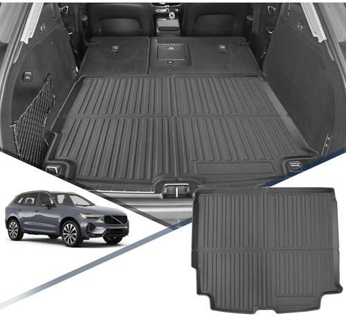 YEE PIN Kofferraummatte für Volvo XC60 XV60 2018-2024 2025 | Seitenschutz TPE Material Laderaumschale Schutzmatte für Sicheren Transport von Gepäck Rutschfester Autozubehör