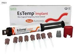 Cemento dental permanente para tapas, coronas, puentes, incrustaciones, onlays, implantes, chapas ESTEMP