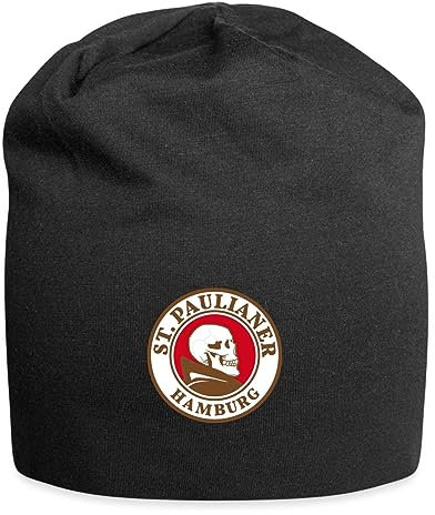 Spreadshirt St. Paulianer Totenkopf Mönch Jersey-Beanie, One Size, Schwarz