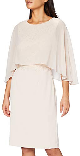 Gina Bacconi Abito Devra da Donna con overtop in Chiffon Vestito per la Madre della Sposa, Rosa Antica, 50