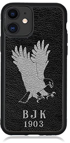 aina mit iPhone 12 Mini Hülle Leder Case Schwarz BJK 1903 Lederhülle Cover V1, iPhone12MiniLeder193