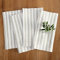 Solino Home Servietten aus Leinen gestreift,4er Set, natürliche und weiße Stoffservietten 50.8x50.8 cm,Amalfi Streifen, 100% reine europäische Flachs Leinen Servietten für Herbst, Weihnachten, Urlaub